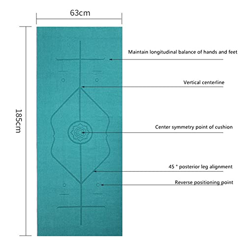 Morbuy Toalla de Yoga Antideslizante Toalla, Esterilla de Yoga para Viajes Plegable Secado para Caliente Yoga Toalla Microfibra Antideslizante (185x63cm,Esmeralda)