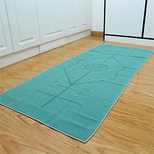 Morbuy Toalla de Yoga Antideslizante Toalla, Esterilla de Yoga para Viajes Plegable Secado para Caliente Yoga Toalla Microfibra Antideslizante (185x63cm,Esmeralda)