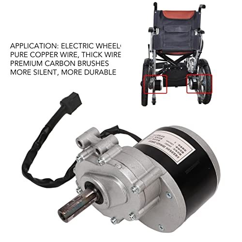 Motor de Silla de Ruedas eléctrica, Motor de Silla de Ruedas de 250 W 24 V Motor de Engranaje de Silla de Ruedas de Alta torsión Cepillado de CC para Silla de Ruedas eléctrica