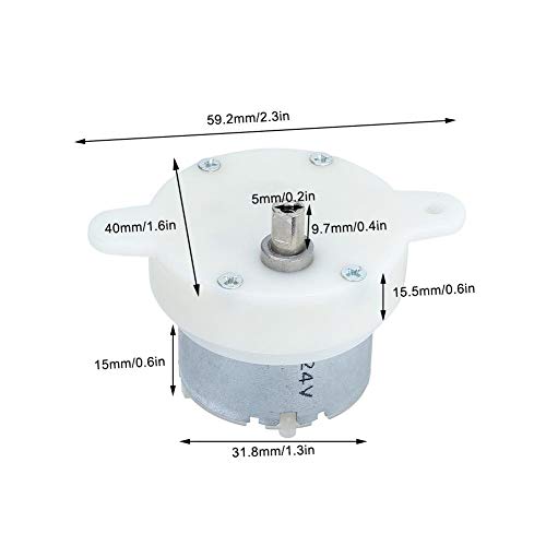 Motor eléctrico Motorreductor Miniatura de 12v 10rpm DC, Motor de Reduccin Eléctrico de Baja Velocidad Con Rotación de Engranaje de Silenciador Terminal, Alto Rendimiento y Durabilidad