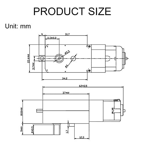 Motor Engranaje de 3V ~ 6V DC, Motor de Engranaje Micro para Modelo de Robot,Motor de Engranaje de Doble Eje 1:48,Coche de Juguete de Control Remoto, Motor DIY y Avión 4 Piezas Tokaneit