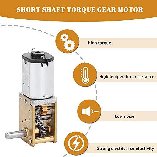 Motor micro de reducción de velocidad, motor eléctrico CW/CCW del engranaje de la rueda dentada del metal de N20 DC12V mini para RC Car Robot Model DIY Motor Toy(DC 12V 16RPM)