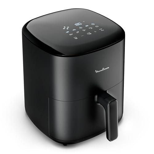 Moulinex Easy Fry Max 5L – Freidora aire para cocinar en poco tiempo, ahorro energético hasta 70%, panel control intuitivo, 10 programas automáticos, hasta 6 personas, recetario digital, EZ2458