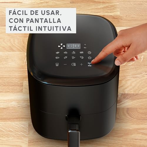 Moulinex Easy Fry Max 5L – Freidora aire para cocinar en poco tiempo, ahorro energético hasta 70%, panel control intuitivo, 10 programas automáticos, hasta 6 personas, recetario digital, EZ2458