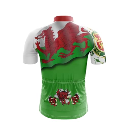 Mount Yale Outdoor Company Team Wales Waving Proudly Green Men's Cycling Jersey & Short Set Short Sleeve Jersey XXXL