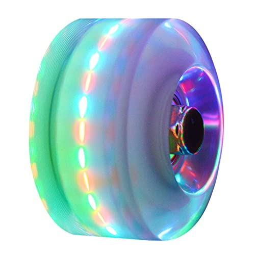 MOVKZACV Paquete de 8 ruedas de patines con rodamientos luminosos para patines de doble fila y monopatín, 58 mm x 32 mm