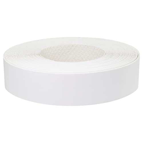 Mprofi MT® 5m Rollo-Cinta de Borde de Melamina-Con Adhesivo Termofusible-Borde de Borde para Estantes-Tablero de Construcción de Muebles-Cinta de Borde para Planchar-Blanco Liso 22mm