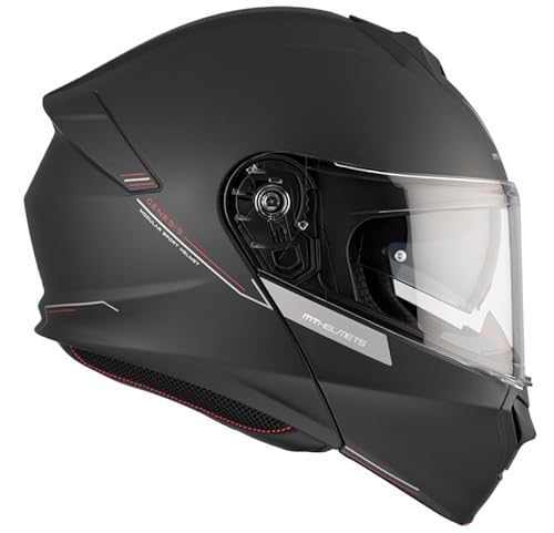 MT Helmet Casco Abatible Genesis Talla L(59/60) Negro Mate con homologacion 22.06