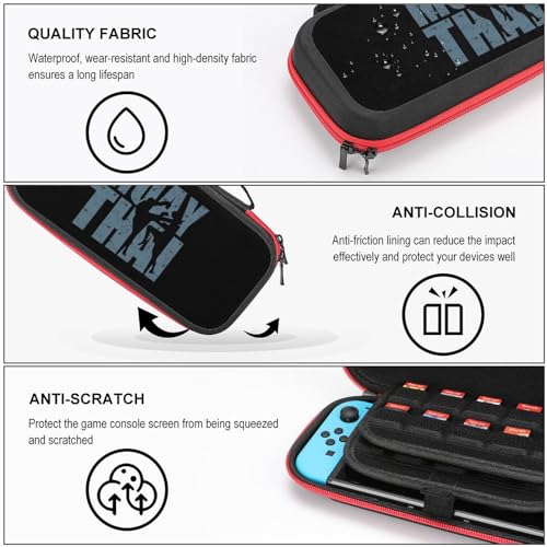 Muay Thai Box Fashion Compatible con Switch Case Travel Protective Hard Shell Bolsa de transporte con 20 cartuchos de juego