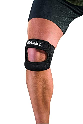 Mueller Adjustable Max Knee Strap, Rodillera, negro, talla universal