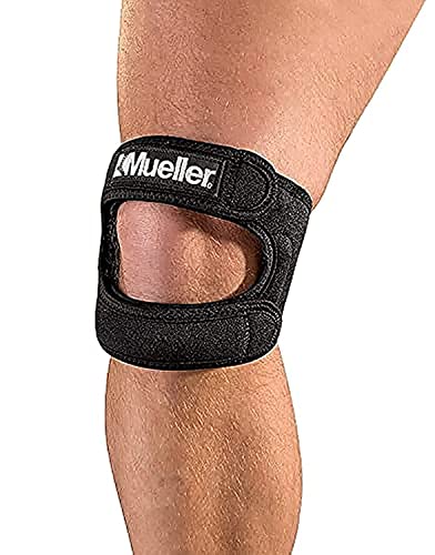 Mueller Adjustable Max Knee Strap, Rodillera, negro, talla universal