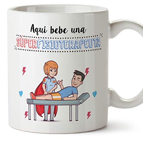 MUGFFINS Taza Fisioterapeuta Mujer (Superhéroes() - Regalos Originales y Divertidos de Fisioterapia