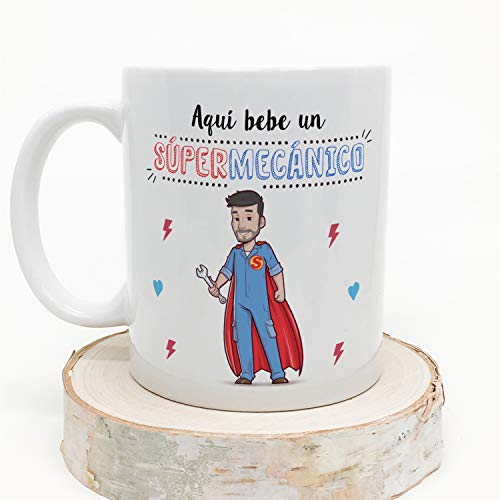 MUGFFINS Taza Mecánico (Superhéroes() - Regalos Originales y Divertidos de Mecánica