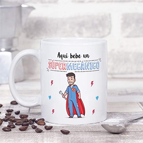 MUGFFINS Taza Mecánico (Superhéroes() - Regalos Originales y Divertidos de Mecánica