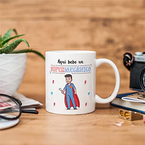 MUGFFINS Taza Mecánico (Superhéroes() - Regalos Originales y Divertidos de Mecánica