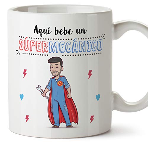 MUGFFINS Taza Mecánico (Superhéroes() - Regalos Originales y Divertidos de Mecánica