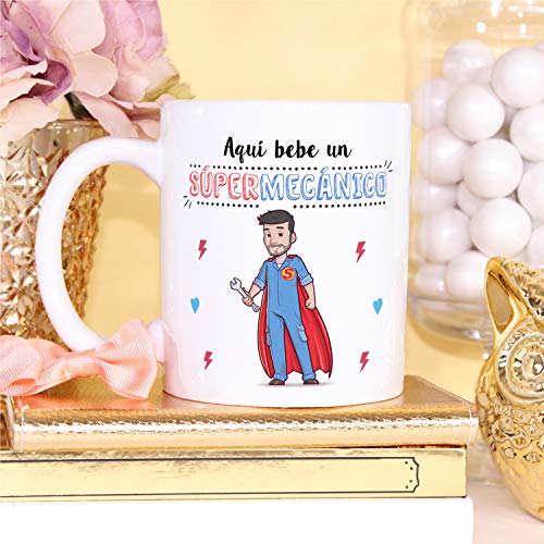 MUGFFINS Taza Mecánico (Superhéroes() - Regalos Originales y Divertidos de Mecánica