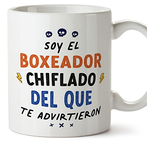 MUGFFINS Tazas para BOXEADOR hombre - En Español - Todos te advirtieron - 11 oz / 330 ml - Regalo original y divertido