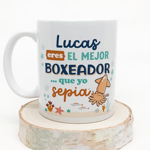 MUGFFINS Tazas Personalizadas para BOXEADOR hombre - En Español - Mejor que yo Sepia - 11 oz / 330 ml - Regalo Personalizable original y divertido