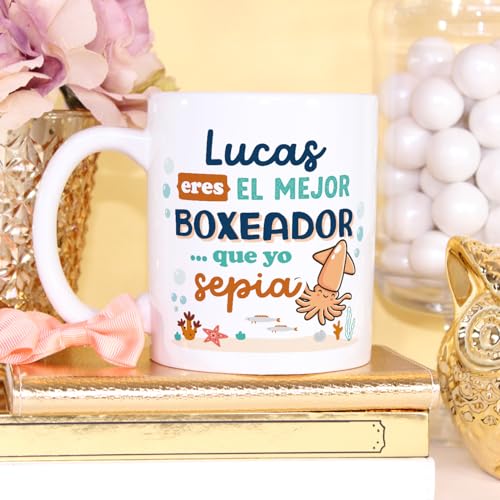 MUGFFINS Tazas Personalizadas para BOXEADOR hombre - En Español - Mejor que yo Sepia - 11 oz / 330 ml - Regalo Personalizable original y divertido