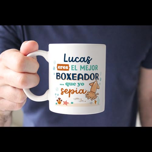 MUGFFINS Tazas Personalizadas para BOXEADOR hombre - En Español - Mejor que yo Sepia - 11 oz / 330 ml - Regalo Personalizable original y divertido