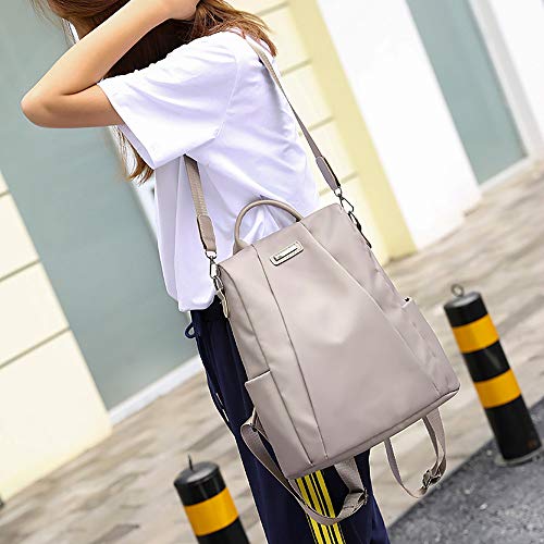 Mujer Mochila de viaje femenina Bolsa de viaje antirrobo Mochila de tela Oxford Sencilla y elegante casual bolso cuero bandolera moda cuero backpack