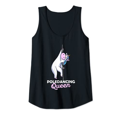 Mujer Poledance Unicorn Dancer Pole Fitness Pole Dancer Camiseta sin Mangas