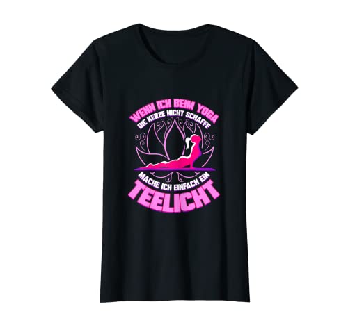 Mujer Vela de yoga, regalo divertido para ejercicios de yoga y meditación. Camiseta