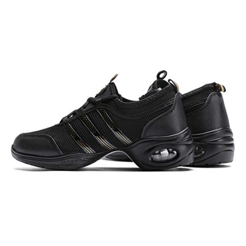 Mujer Zapatos de Deportes Danza- Mujeres Sneakers Cordones Suela de Goma Zapatillas Moda Practicidad Running Sneaker Jazz Contemporáneo Baile Informal