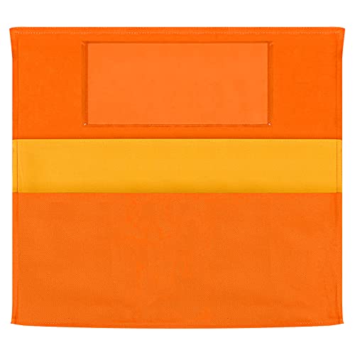 Muka Fundas para respaldo de silla escolar, bolsillos dobles de almacenamiento para respaldo de silla, bolsillos para silla de aula, color naranja