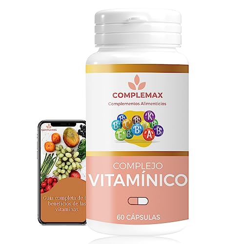 Multivitaminas Mujer Y Hombre. Vitaminas Para El Cansancio Y Mantener La Vitalidad. Vitamina C, D, B1, B2, B6 y B12, Hierro, Zinc, Ácido Fólico... Complejo Vitamínico De 60 Cápsulas Para 2 Meses.