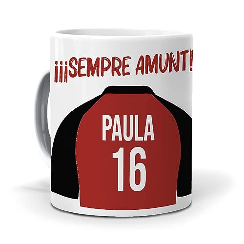 mundohuevo Regalo Original Equipo de Futbol. Taza (Personalizada) y Trio de Calcetines. Mallorca. Personaliza la Taza con el Nombre y Numero Que Quieras