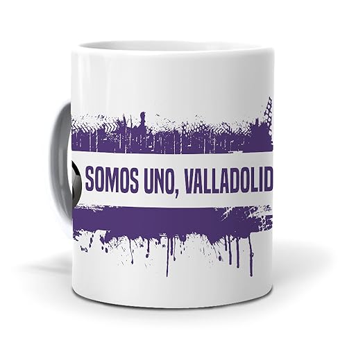 mundohuevo Taza Personalizada con Texto. Regalo Original. Valladolid. Regalo Equipo de Futbol. Haz