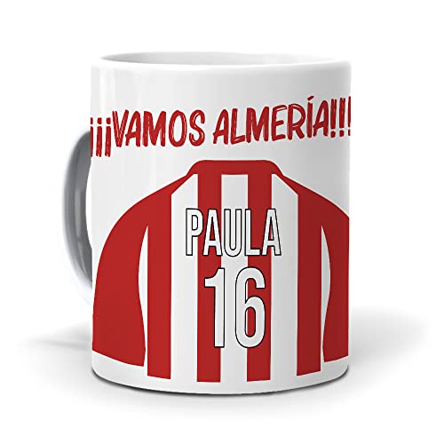 mundohuevo Taza Personalizada con Texto. Regalo Original.Camiseta Personalizada Almeria. Vamos Almeria. Haz