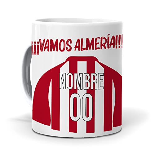 mundohuevo Taza Personalizada con Texto. Regalo Original.Camiseta Personalizada Almeria. Vamos Almeria. Haz