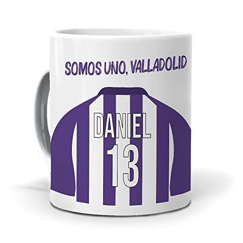 mundohuevo Taza Personalizada con Texto. Regalo Original.Camiseta Personalizada Real Valladolid. Somos uno, Valladolid. Haz