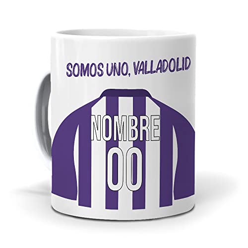 mundohuevo Taza Personalizada con Texto. Regalo Original.Camiseta Personalizada Real Valladolid. Somos uno, Valladolid. Haz