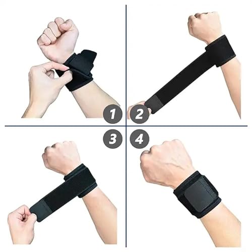 Muñequera Deportiva Pack de 2 Uds, Muñequera túnel carpiano, Muñequera tendinitis, Muñequera elástica ajustable, Muñequera compresión, Muñequera neopreno, fitness, Gym, Padel, Crossfit, Unisex.