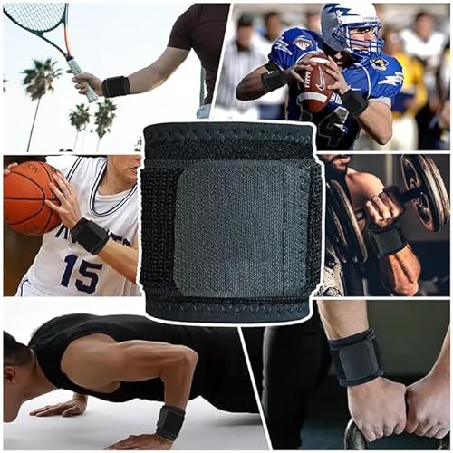 Muñequera Deportiva Pack de 2 Uds, Muñequera túnel carpiano, Muñequera tendinitis, Muñequera elástica ajustable, Muñequera compresión, Muñequera neopreno, fitness, Gym, Padel, Crossfit, Unisex.