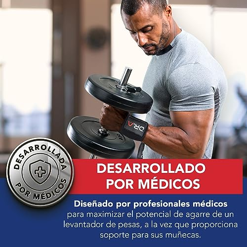 Muñequeras Gym Levantamiento Pesas - Muñequeras CrossFit Padel Fitness Calistenia - Muñequera Deportiva con Costuras Reforzadas y Agarre Pulgar - Ideal Halterofilia Powerlifting Gimnasio [1 Par Negro]