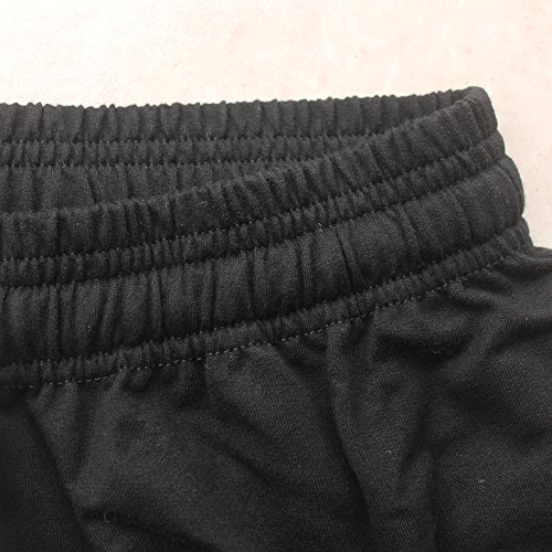 Muscle Alive Hombres Culturismo Gimnasio Rutina de Ejercicio Pantalones Cortos Terry Algodón 5 Inseam PLN-Negro L