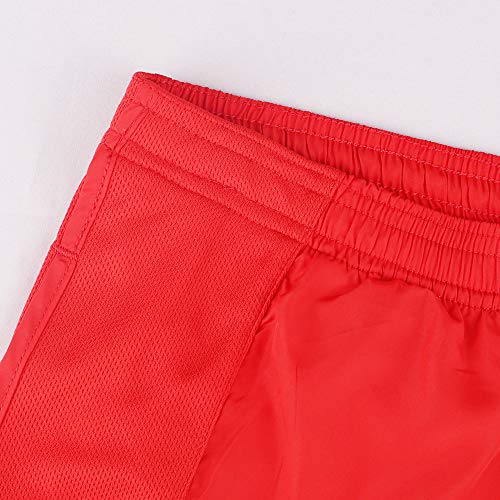 Muscle Alive Hombres Deportes Running 1" Élite División Corriendo Pantalones Cortos con Lado Malla Panel Rápido Seco Shorts Rojo M