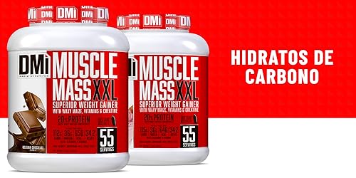 MUSCLE MASS XXL - SUPERIOR WEIGHT GAINER (Vanilla, 3.3 Kg (7.26 Lbs))