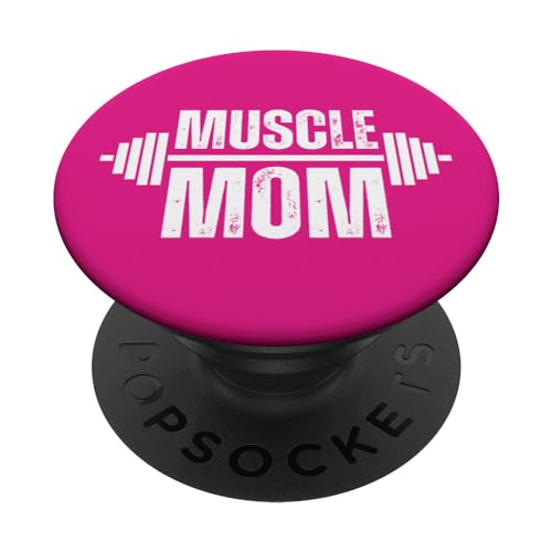 Muscle Mom Levantador de pesas mamá lindo gimnasio madre entrenamiento fitness PopSockets PopGrip Intercambiable