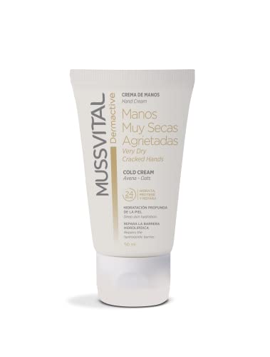 Mussvital Dermactive Crema de Manos Muy Secas Agrieteadas, 50 ml, 24 Horas de protección