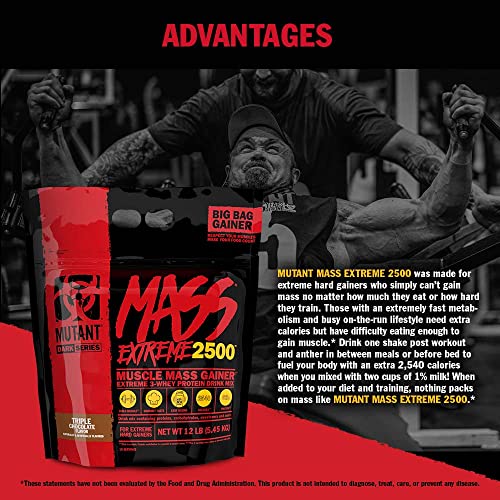 Mutant Mass Extreme 2500, Triple Chocolate - 5450g