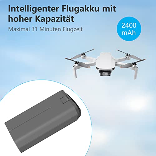 MVMOD - Juego de 2 baterías mini para DJI Mini SE, 2400 mAh, 7,7 V, 31 mins, tiempo de vuelo máximo para DJI Mini 2 para DJI Mini SE (solo para cargadores originales DJI)