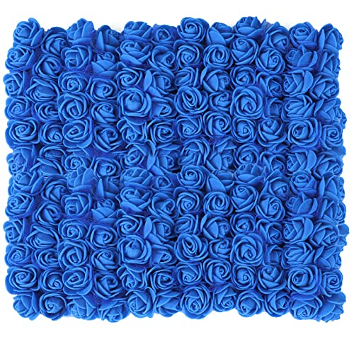 MWOOT Rosas Artificiales Azul, 144 Piezas Mini Rosas de Espuma para Manualidades, Pequeñas Flores Falsas para Bricolaje Boda Día de San Valentín Decoración, 2.5CM Cabezas de Flores Falsas