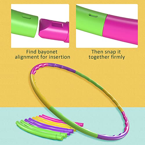 MXJFYY Hula Hoop Niña, Aro de Ejercicio Físico Ajustable Desmontable para Gimnasia, Baile, Juegos, Adelgazar para Niños y Niñas (60cm)