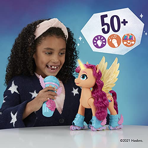 My Little Pony: A New Generation - Sunny Starscout Canta y Patina - Juguete de 22,5 cm con Control Remoto, 50 reacciones, Luces